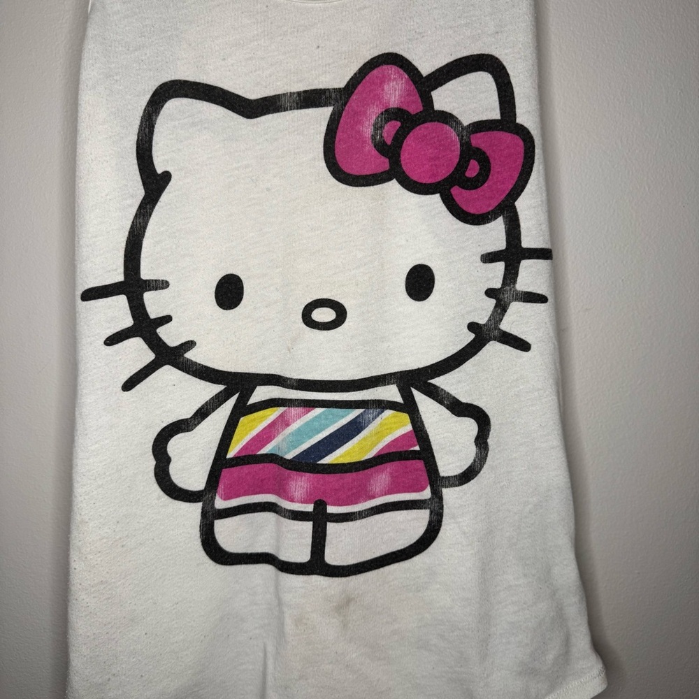 $5 ADD ON Hello Kitty X F21 White tank top Size Small FLAW